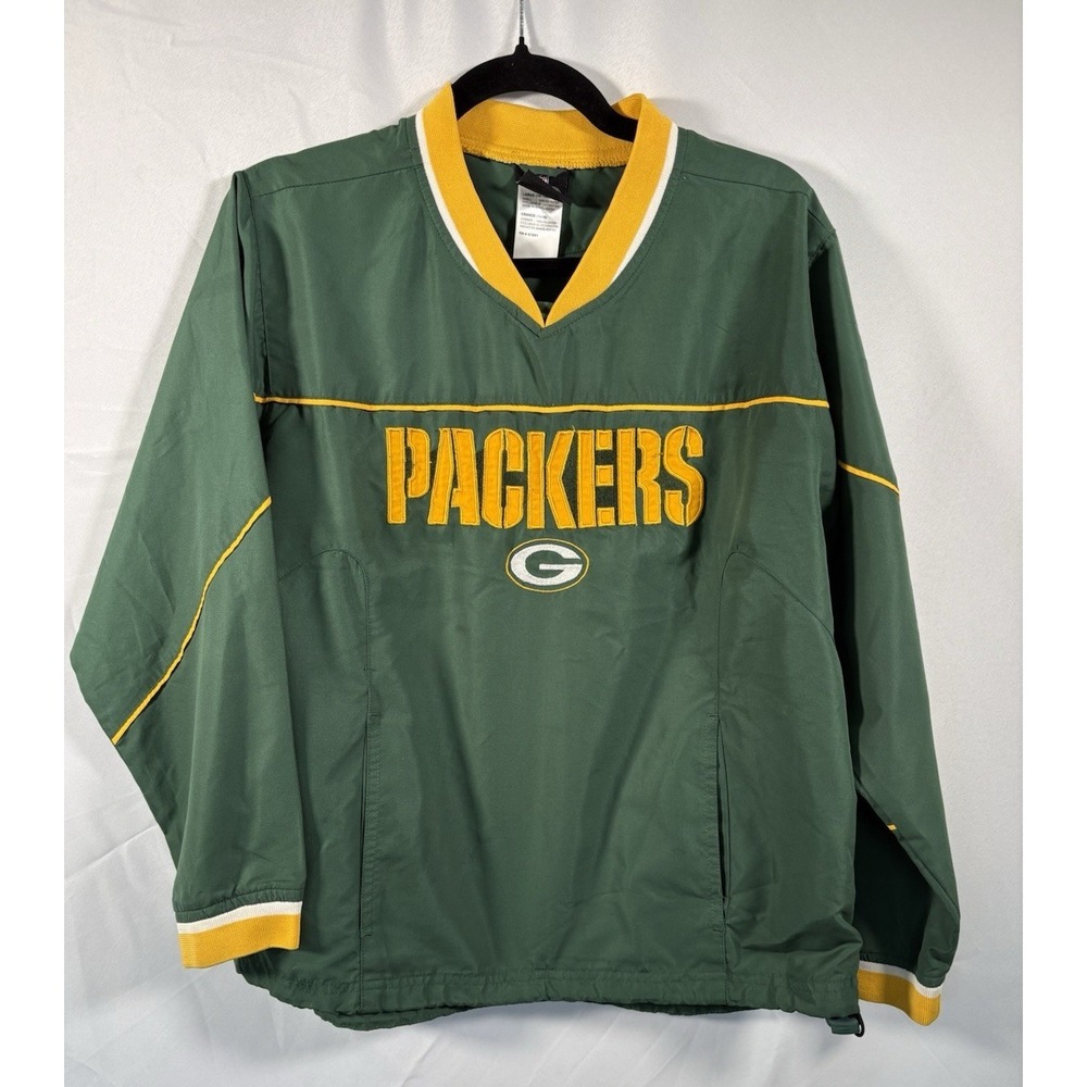 Reebok NFL Team Apparel windbreaker size youth L 14-16‎ greenbay packers